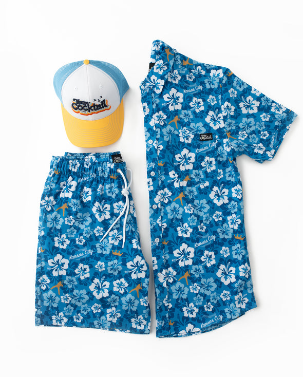 KC Royal Floral Unisex Button Up
