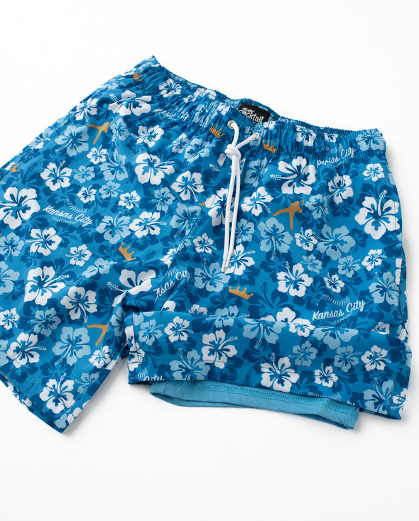 KC Royal Floral Hybrid Swim Shorts