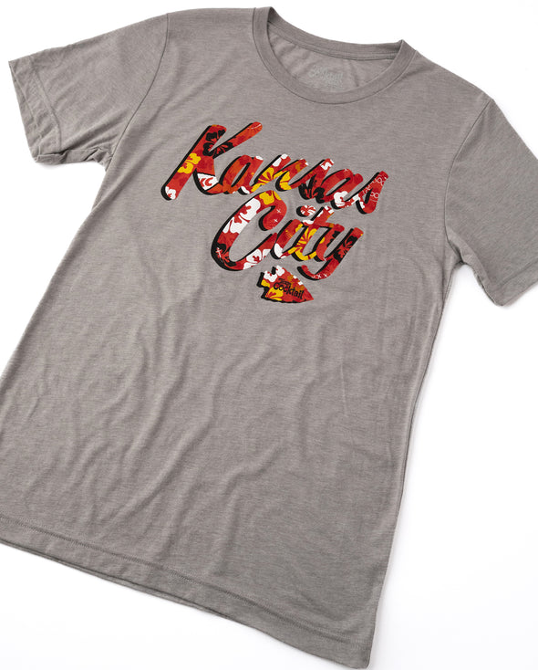 Tropical KC Floral Text Unisex Triblend T-Shirt