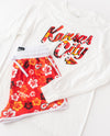 Kansas City Floral Text Unisex Heavyweight Long-sleeve T-Shirt