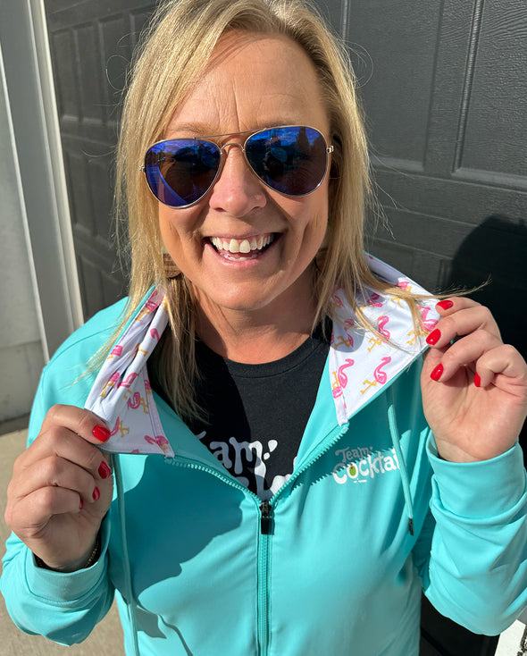 Flamingo Lightweight Ladies Performance Zip Hoodie