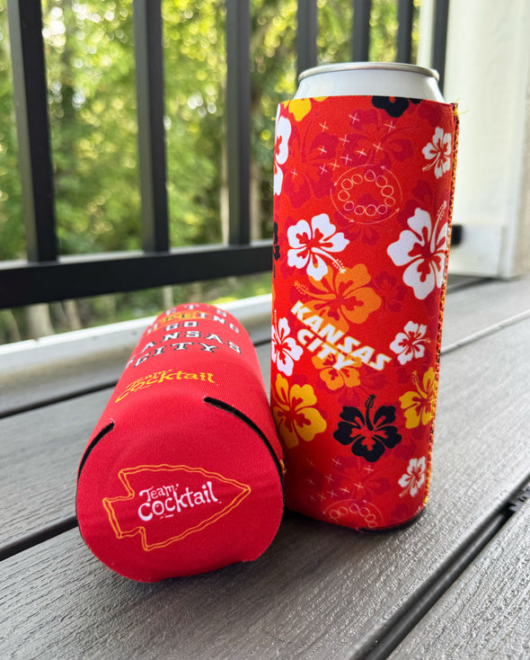 Tropical KC Football / Let's F*ing Go KC Reversible 24oz Neoprene Boozie