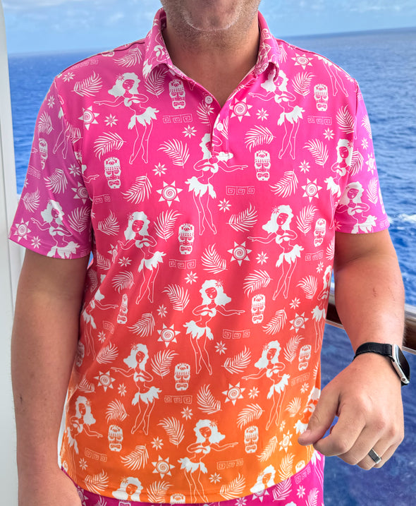 Luau Ombre Mens Polo