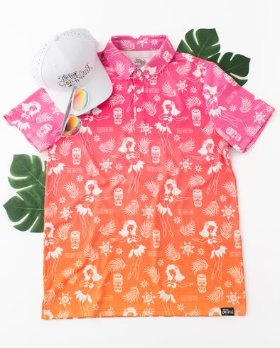 Luau Ombre Mens Polo
