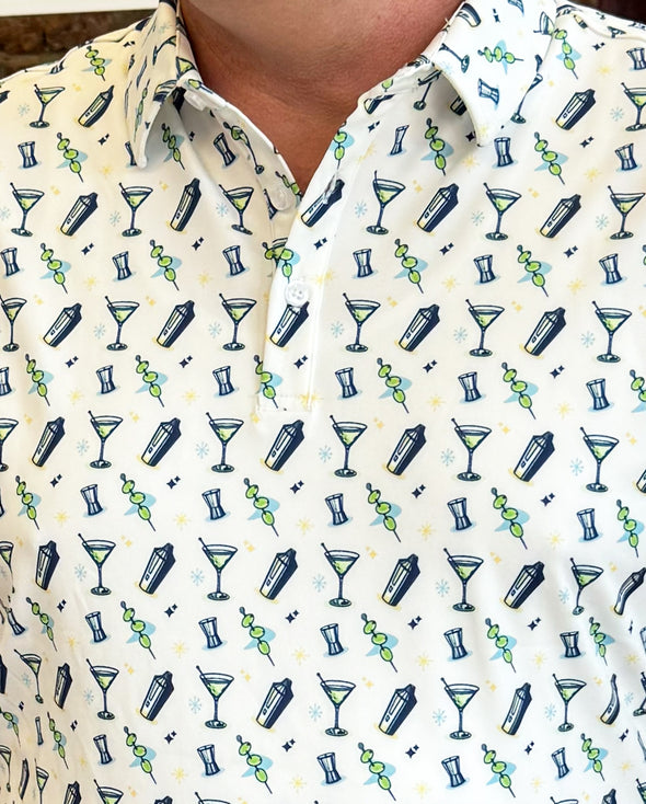 Martini Classic Cocktail Mens Polo