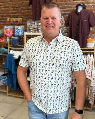 Martini Classic Cocktail Mens Polo