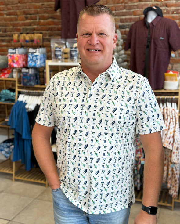 Martini Classic Cocktail Mens Polo