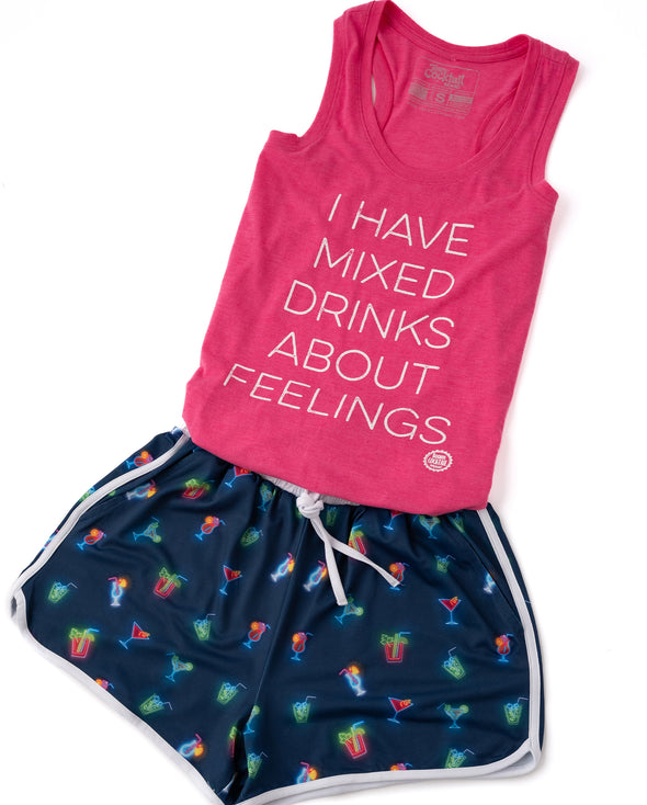 Neon Cocktails Ladies Shorts