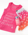 Mixed Drinks About Feelings Ladies Triblend Tank-Top