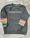 Mood:Wine Striped Sleeves Crewneck Sweatshirt
