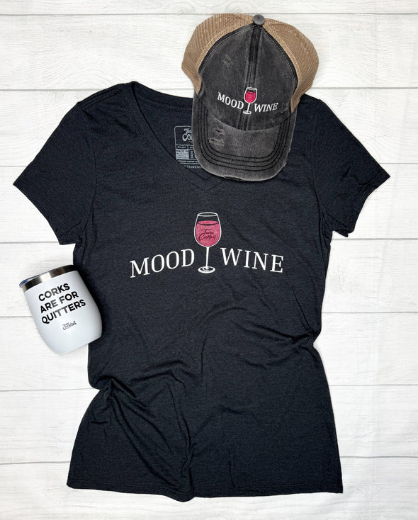 Mood Wine Ladies Triblend Vneck Tee