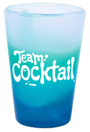 Team Cocktail Logo Silicone Shot Glass (Seaside)