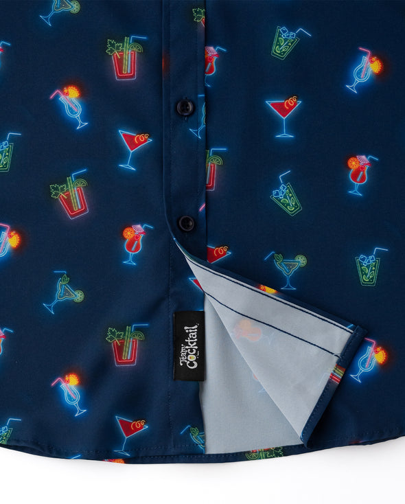 Neon Cocktails Unisex Button Up Shirt