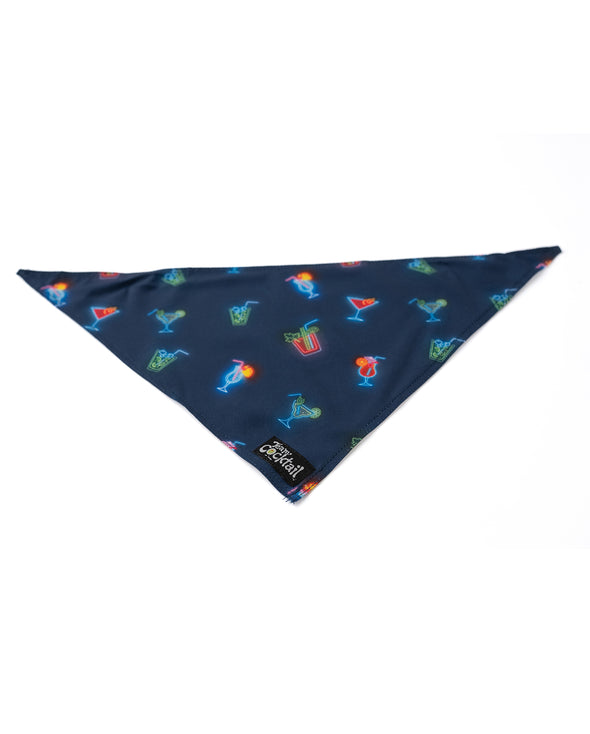 Neon Cocktails Dog Bandana