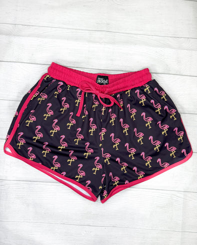 Neon Flamingos Ladies Shorts