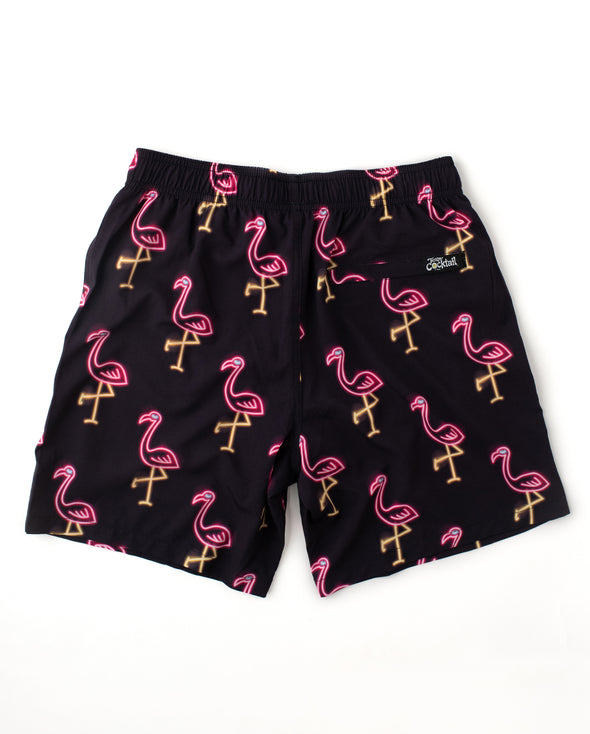 Neon Flamingos Hybrid Swim Shorts