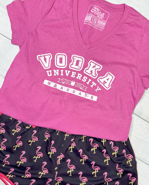 Neon Flamingos Ladies Shorts