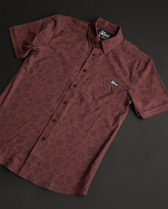 Old Fashioned Classic Cocktail Unisex Button Up Shirt