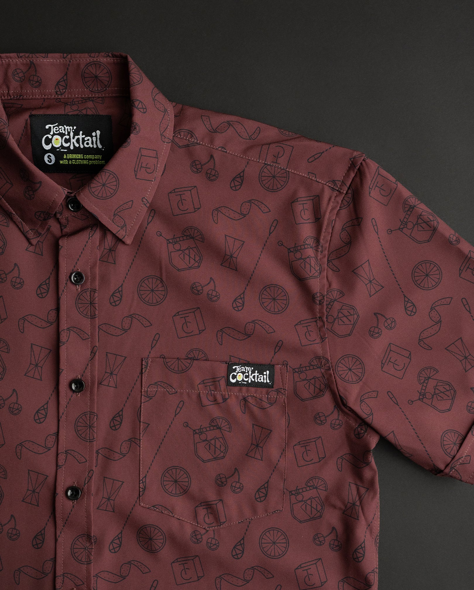 Old Fashioned Classic Cocktail Unisex Button Up Shirt L Old Fashioned Classic Cocktail Unisex Button Up Shirt L