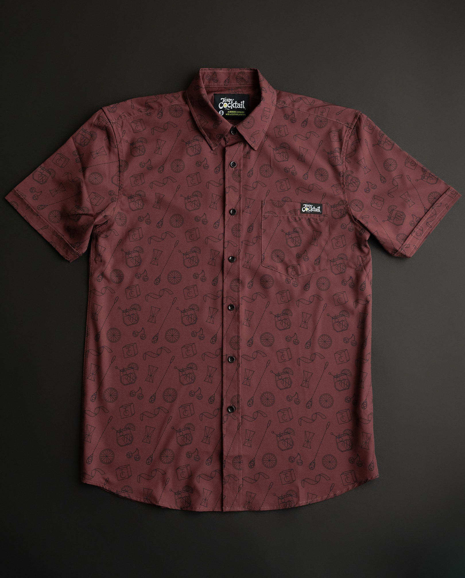 Old Fashioned Classic Cocktail Unisex Button Up Shirt L Old Fashioned Classic Cocktail Unisex Button Up Shirt L