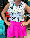 Hot Pink Performance Asymmetric Skort