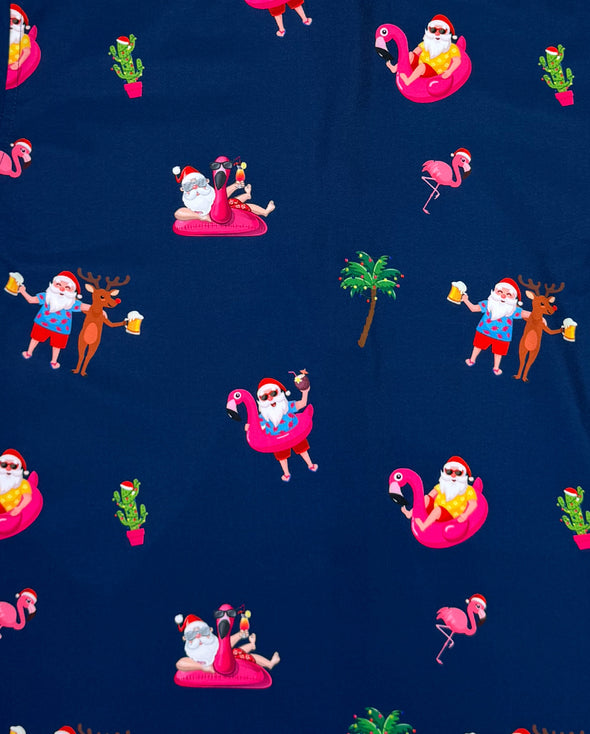 Tropical Santa Unisex Button Up