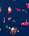 Tropical Santa Unisex Button Up