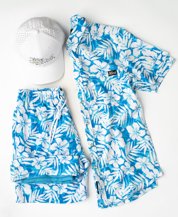 Sapphire Floral Hybrid Swim Shorts