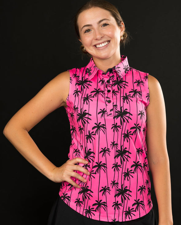 Neon Palms Ladies Polo