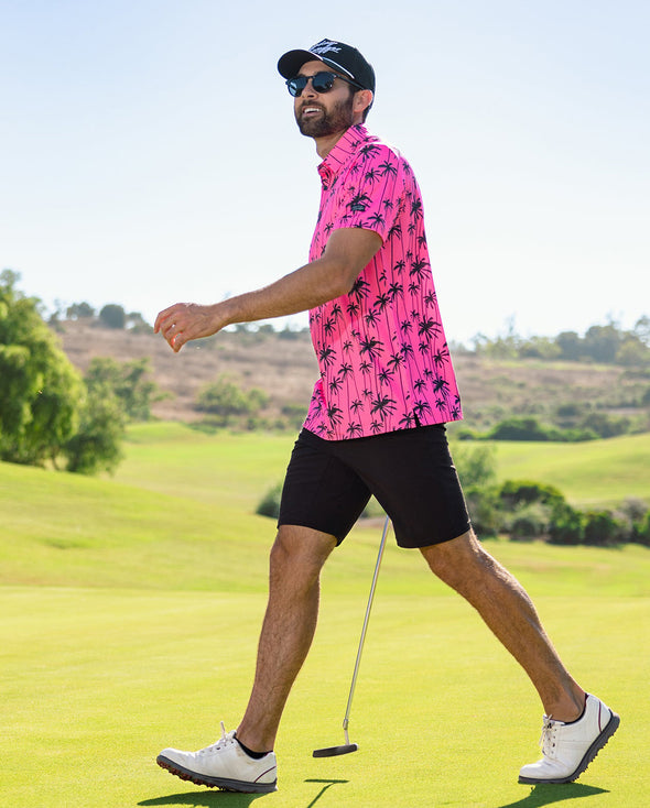 Neon Palms Mens Polo
