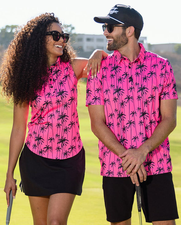 Neon Palms Mens Polo