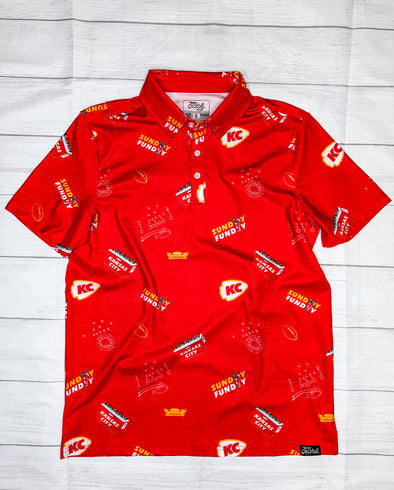 Kansas City Tailgaters 'Sunday Funday' Mens Polo