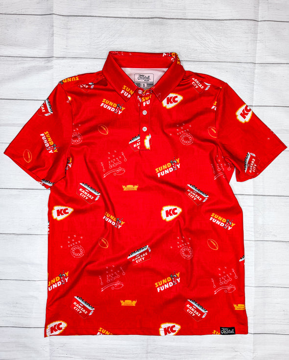 Kansas City Tailgaters 'Sunday Funday' Mens Polo