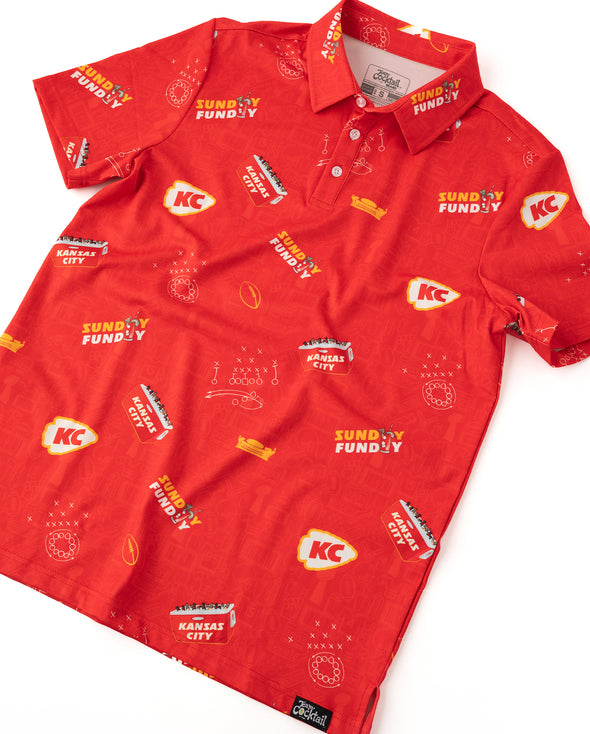 Kansas City Tailgaters 'Sunday Funday' Mens Polo