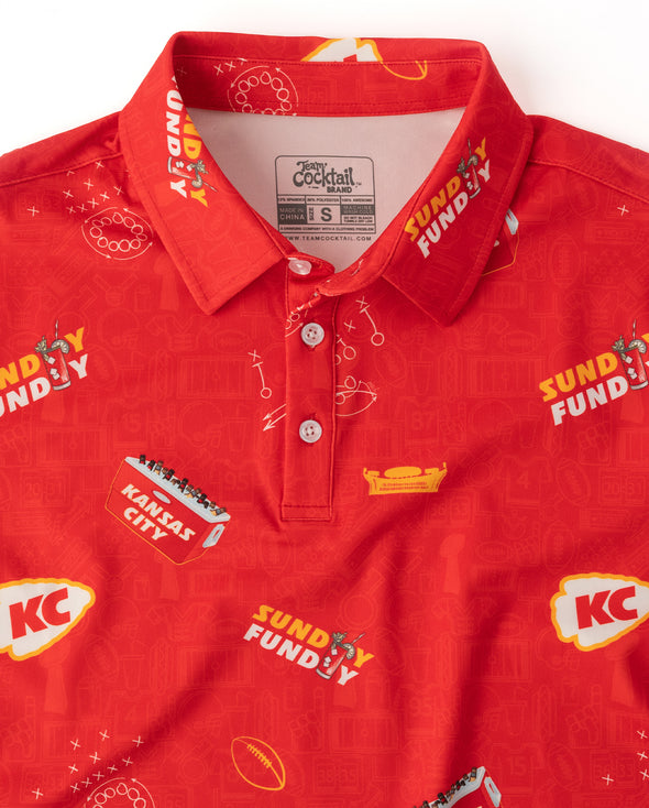 Kansas City Tailgaters 'Sunday Funday' Mens Polo