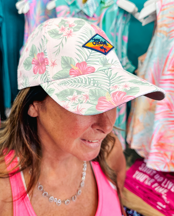 Team Cocktail Sunset Patch Kona Performance Hat - Pink