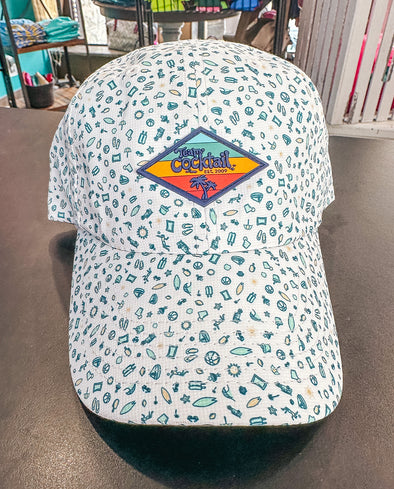 Team Cocktail Sunset Patch Beach Blue Performance Hat