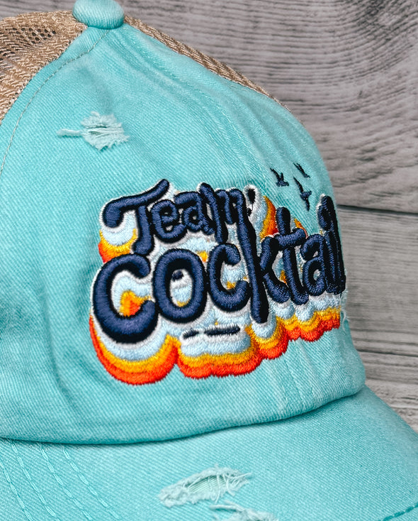 Team Cocktail RETRO 3D Ponytail Hat