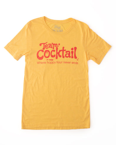 Team Cocktail Logo Gold/Red Triblend Unisex T-Shirt