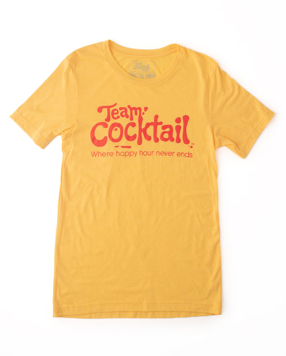 Team Cocktail Logo Gold/Red Triblend Unisex T-Shirt