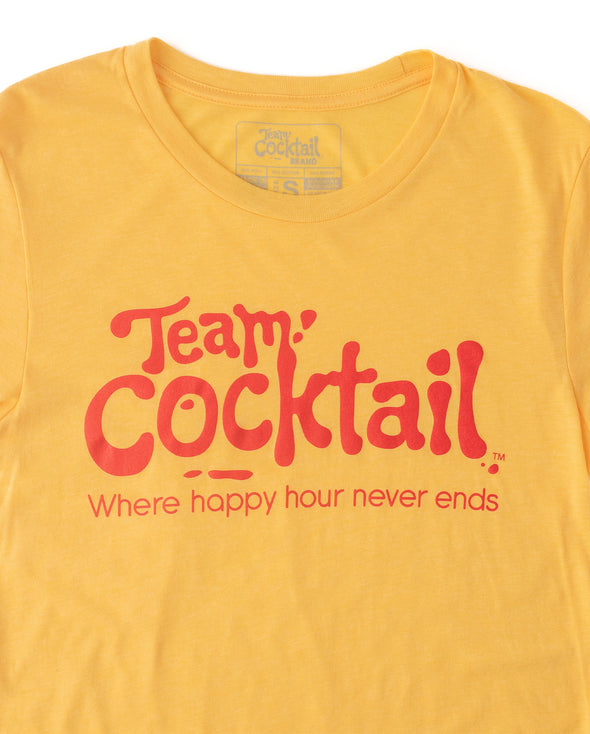 Team Cocktail Logo Gold/Red Triblend Unisex T-Shirt