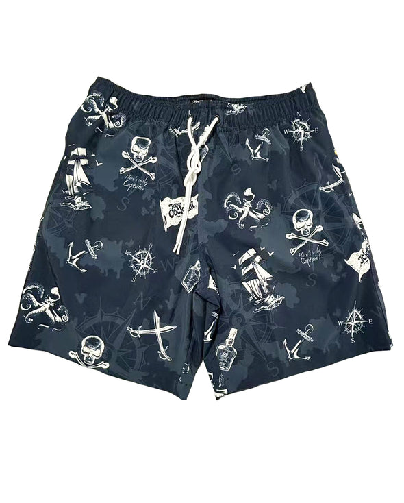 Pirate Flag Unisex Hybrid Swim Shorts