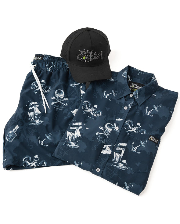 Pirate Flag Unisex Hybrid Swim Shorts