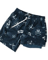 Pirate Flag Unisex Hybrid Swim Shorts