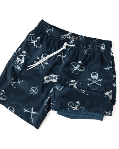 Pirate Flag Unisex Hybrid Swim Shorts
