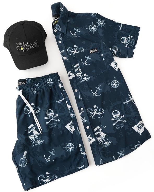 Pirate Flag Unisex Hybrid Swim Shorts