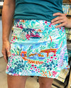 Tiki Getaway Performance Overlap Skort