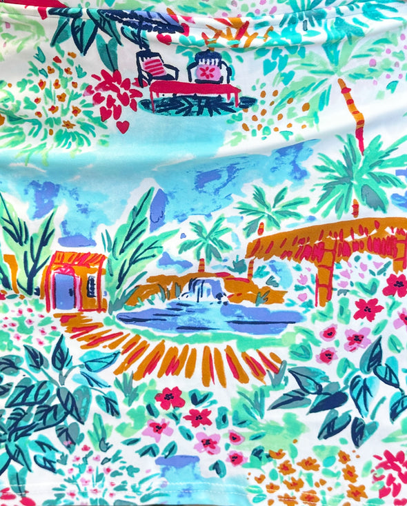 Tiki Getaway Performance Overlap Skort