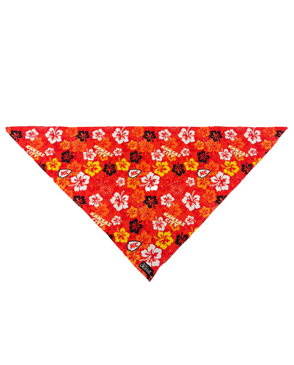 KC Chiefs Floral Dog Bandana