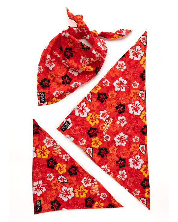 KC Chiefs Floral Dog Bandana